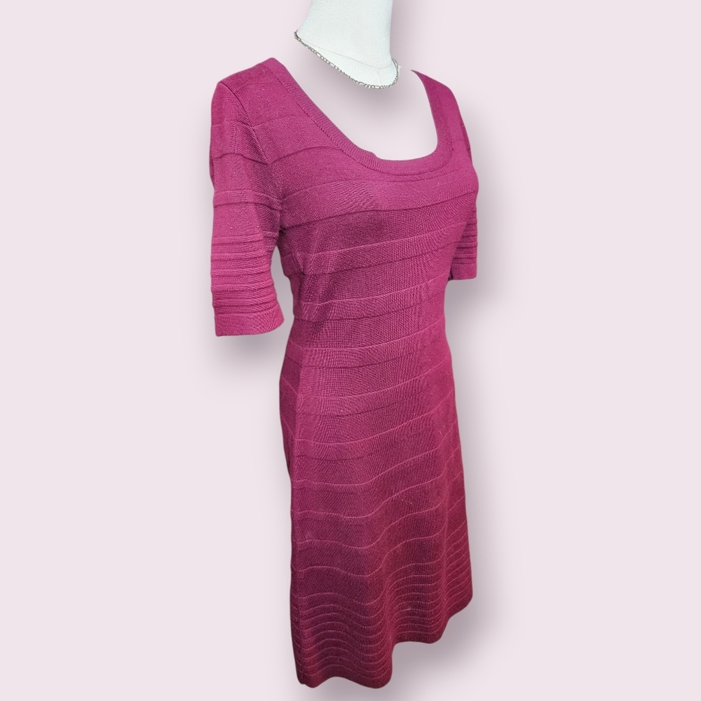 Calvin Klein Raspberry Sweater Dress, Size Medium - Picture 2 of 3